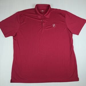 VanSport Men's 2X Red Golf Polo Shirt Cardinal Embroidered Logo Performance